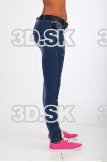 Leg reference of clothed Cecelia blue jeans pink shoes 0007